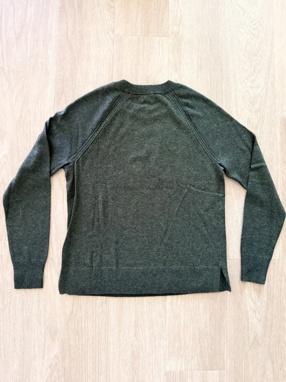 J. Crew Crewneck Sweater in Dark Olive Green